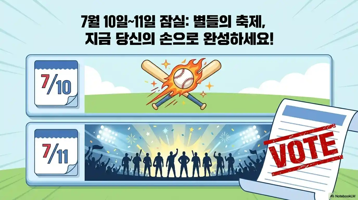 2026 KBO 올스타전 7월 10일 홈런레이스 11일 본경기 잠실구장 일정 안내