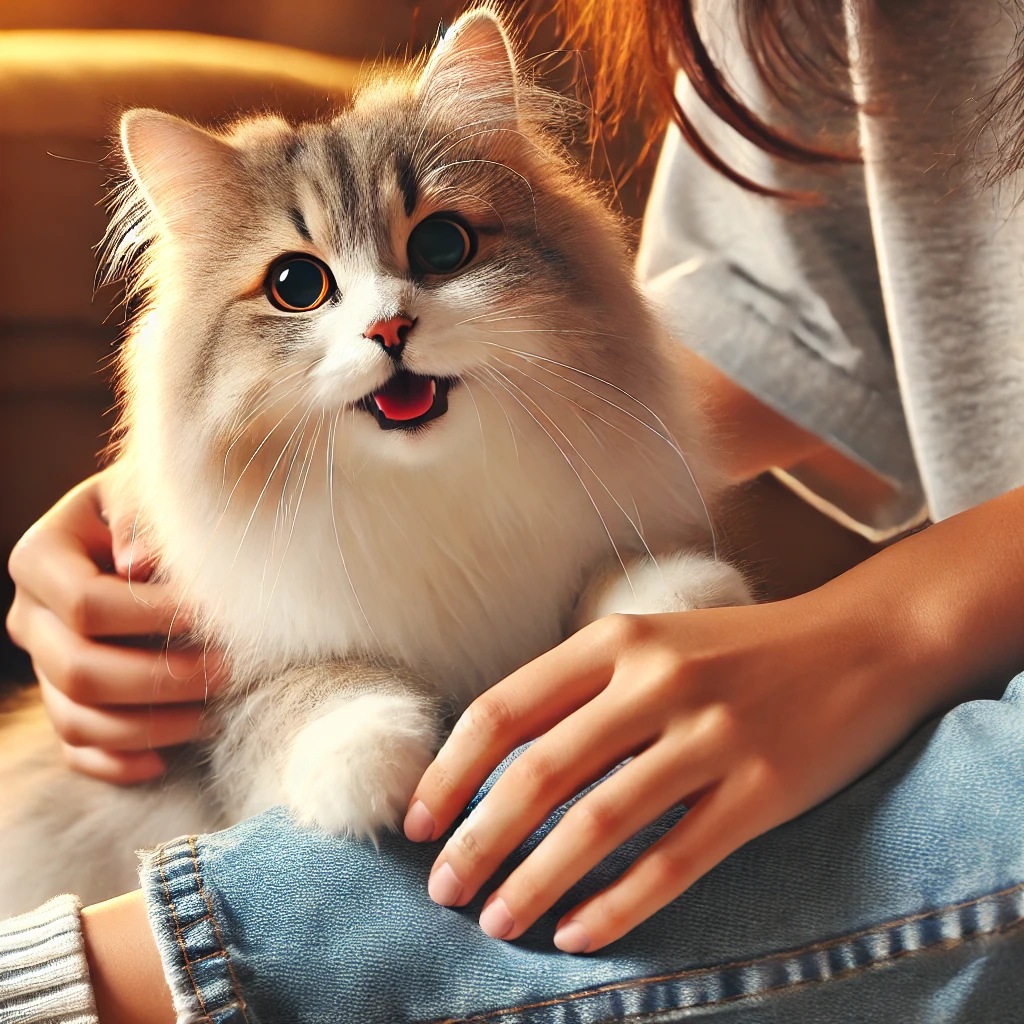 사람을 좋아하는 고양이 그림