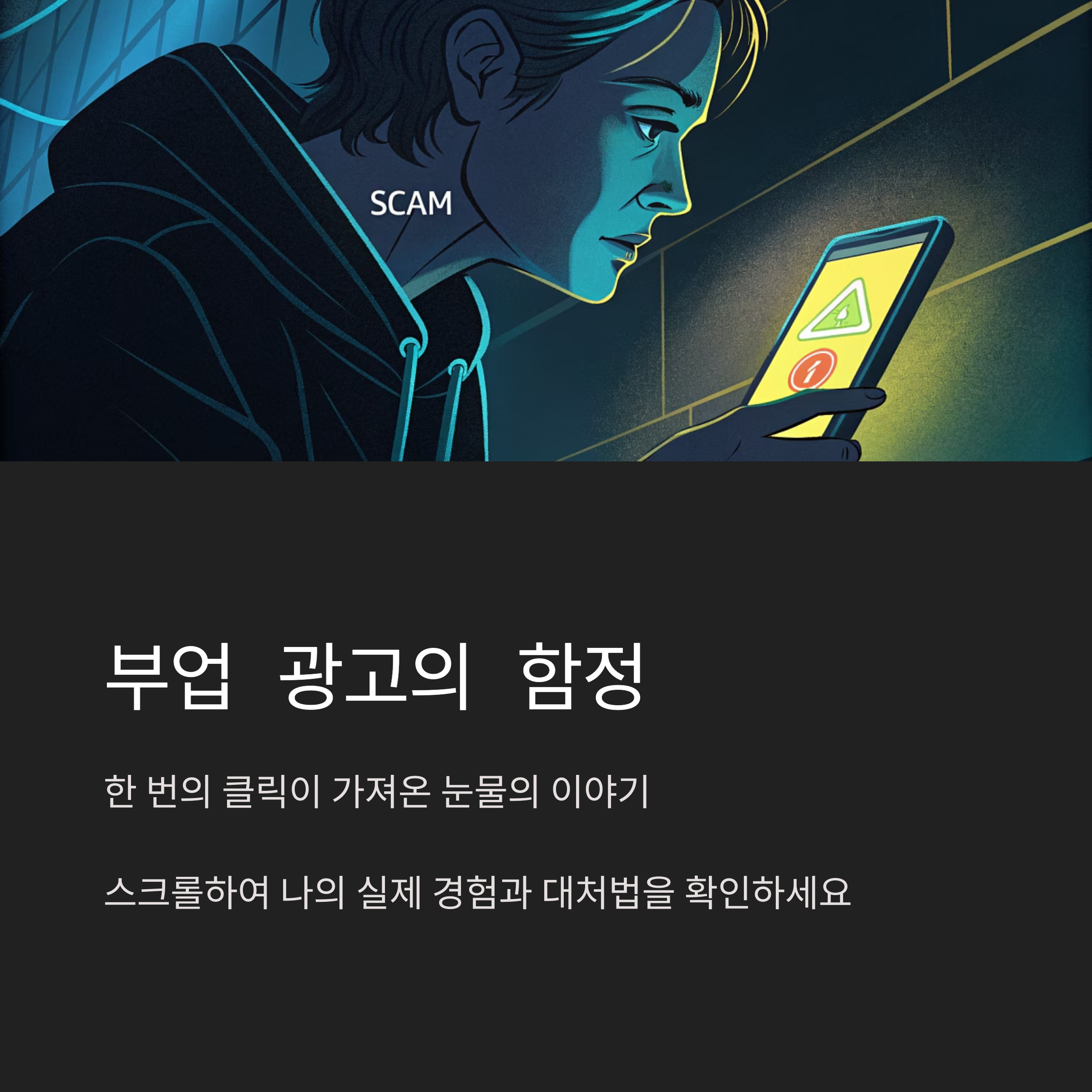 부업 광고 클릭 한 번이 만든 피해자의 눈물