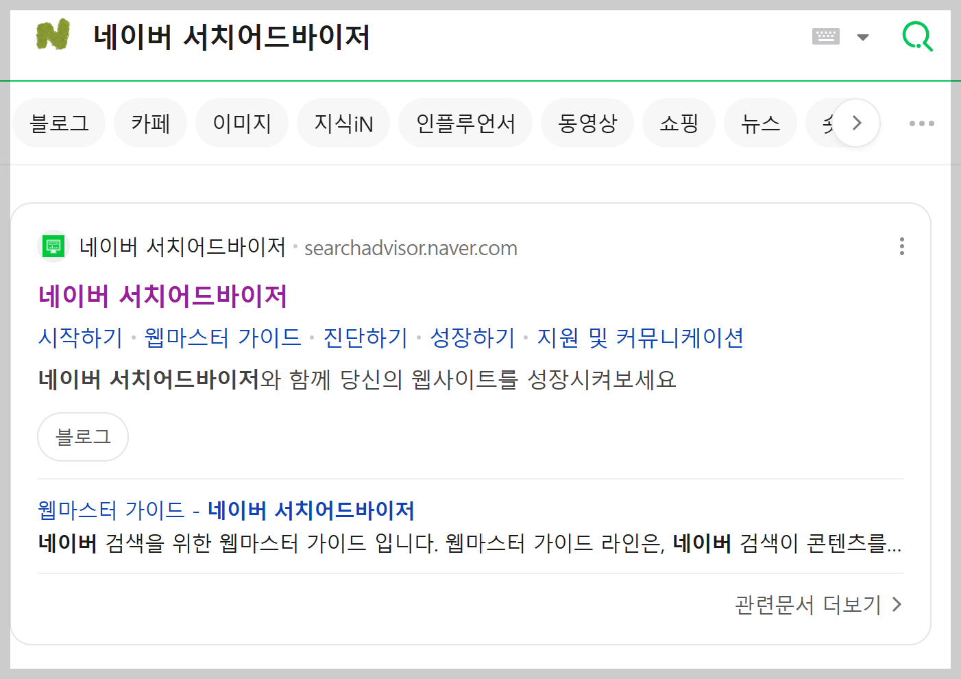 네이버 서치어드바이저