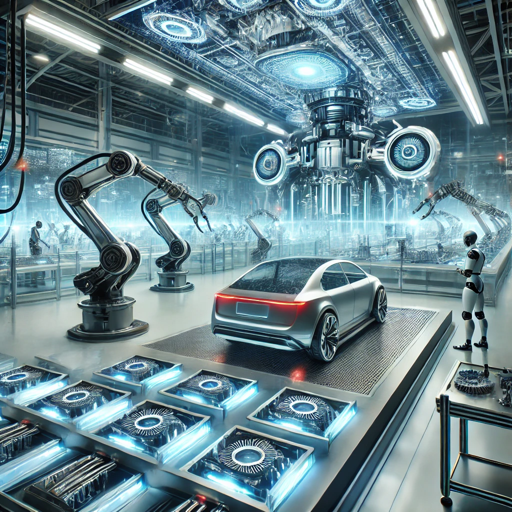 전고체 배터리를 활욯해서 생산하는 전기차 공장