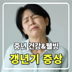 갱년기 증상 완화법과 생활 습관 변화