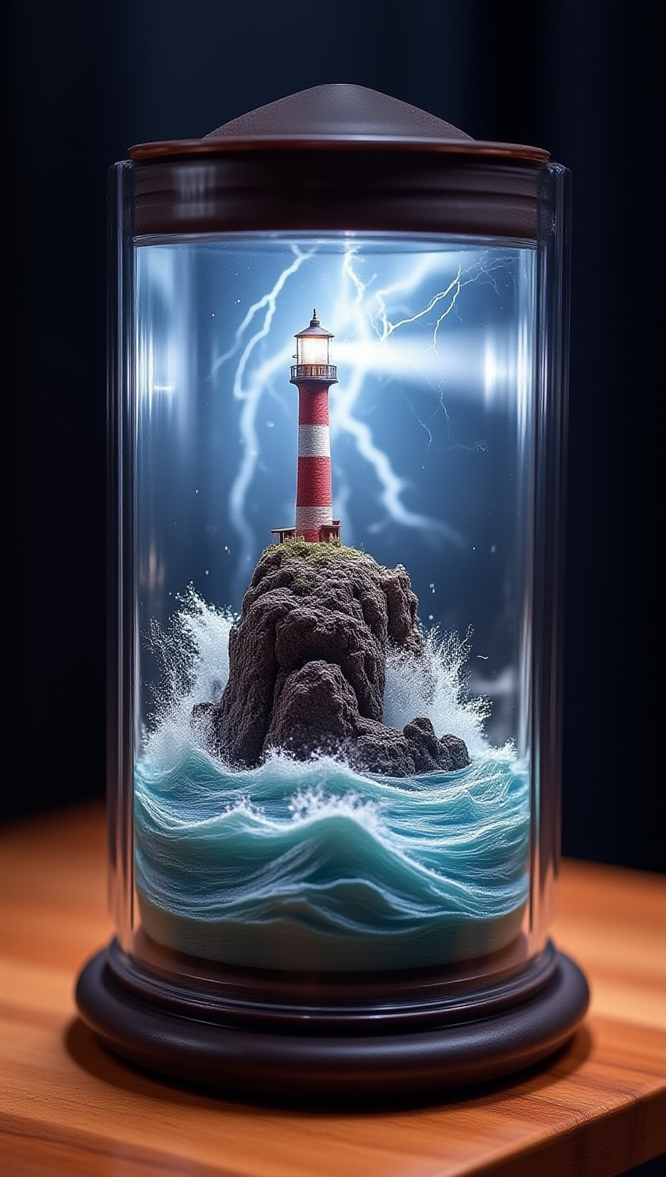 diorama 스타일을 이용한 등대 이미지