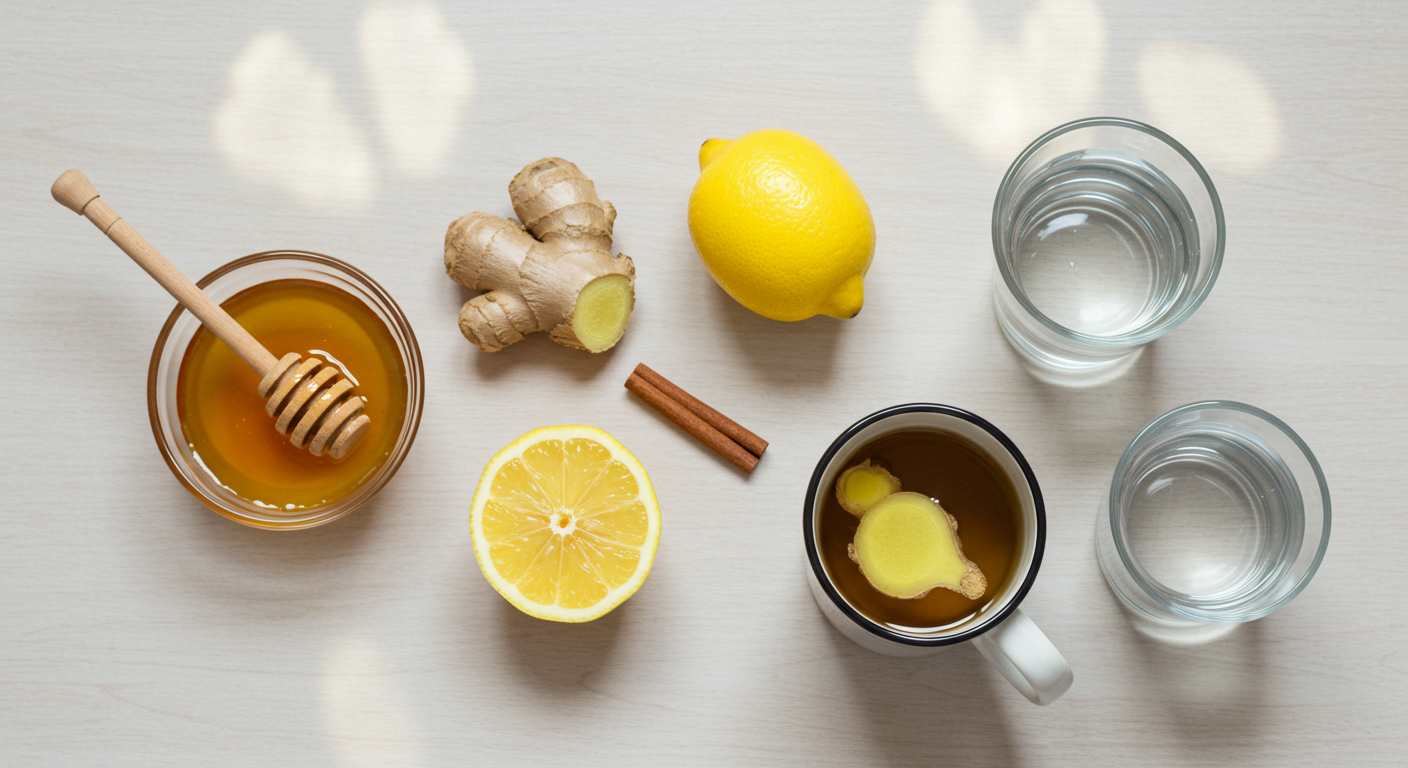 따뜻한 차와 꿀이 인후염 완화에 도움
