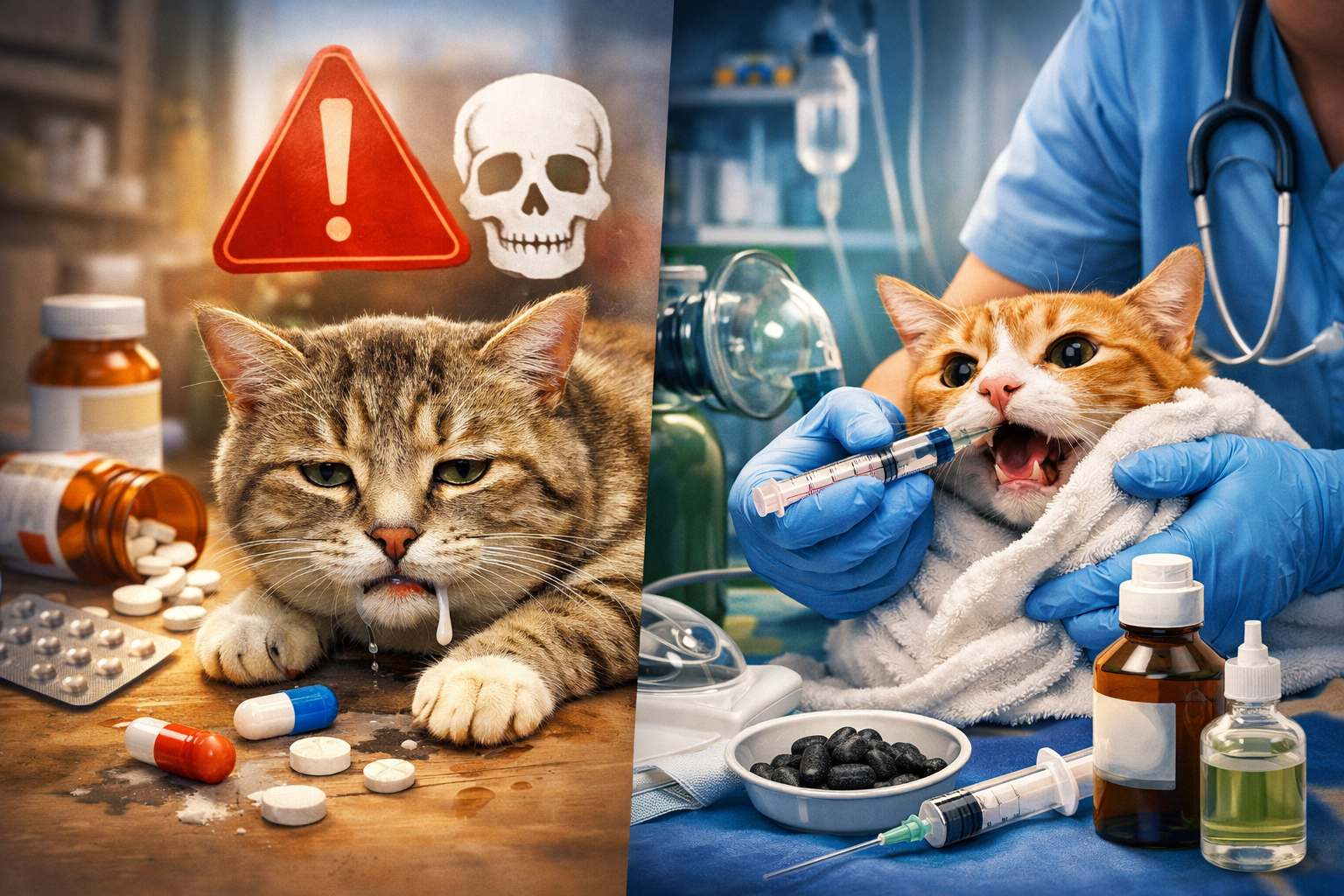 고양이가 사람약 먹었을 때