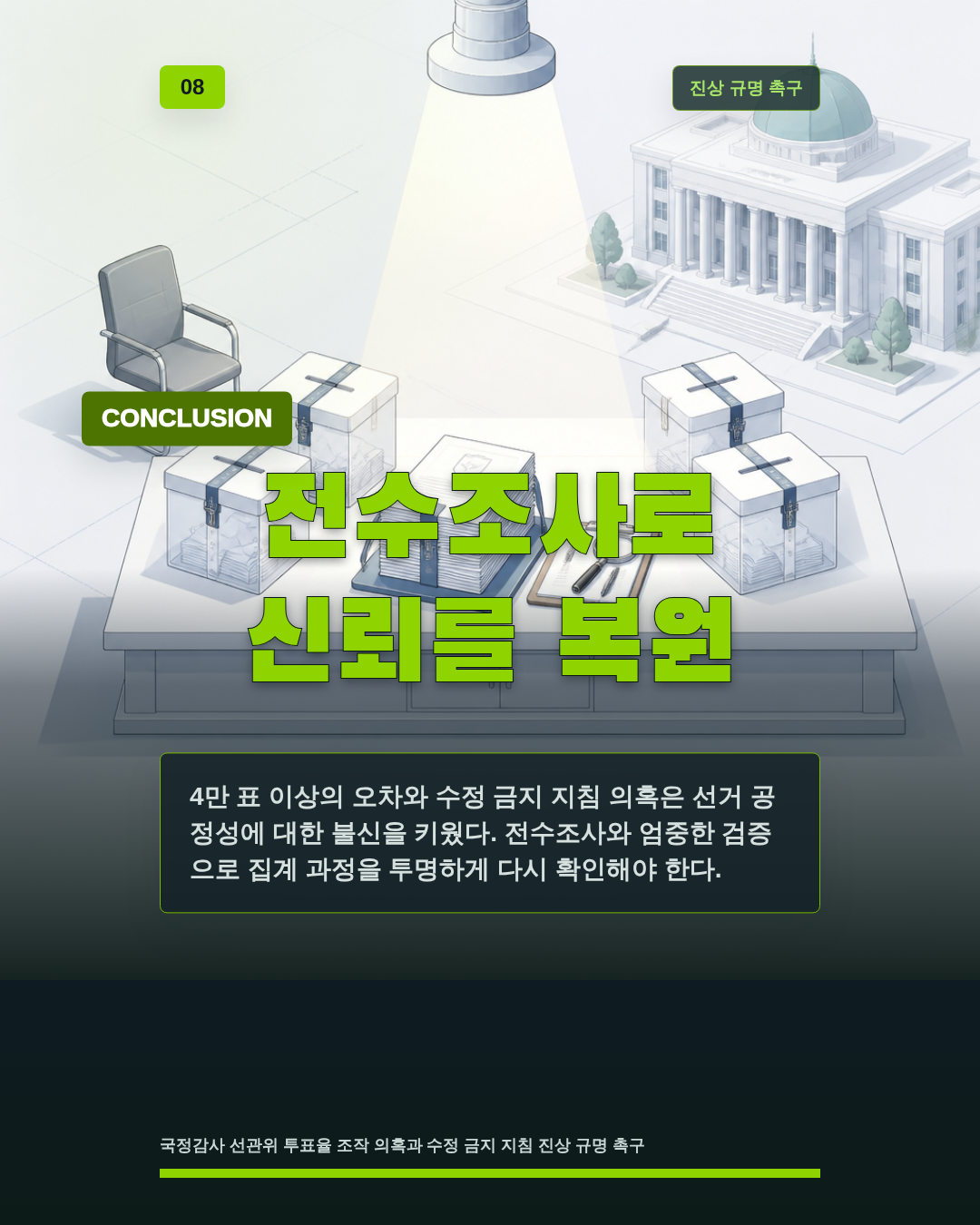 전수조사로 신뢰를 복원