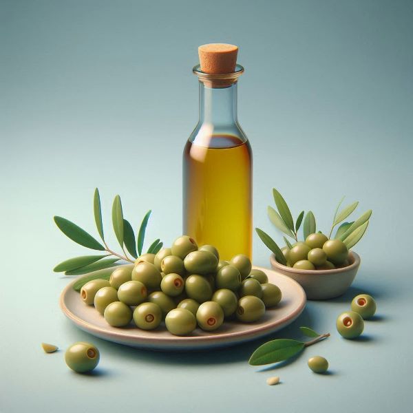 올리브 열매와 올리브 오일