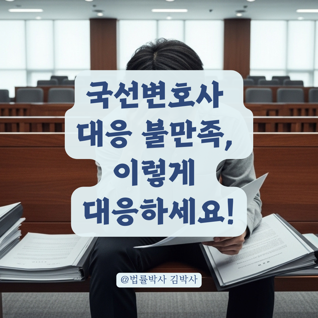 국선변호사의 소극적 대응, 억울한 판결 뒤집을 수 있는 방법은 어떤게 있을까?