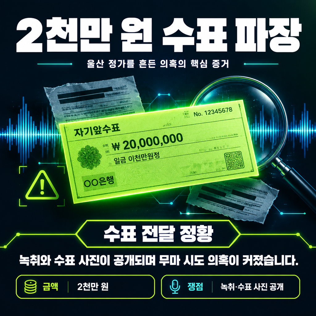 2천만 원 수표 파장