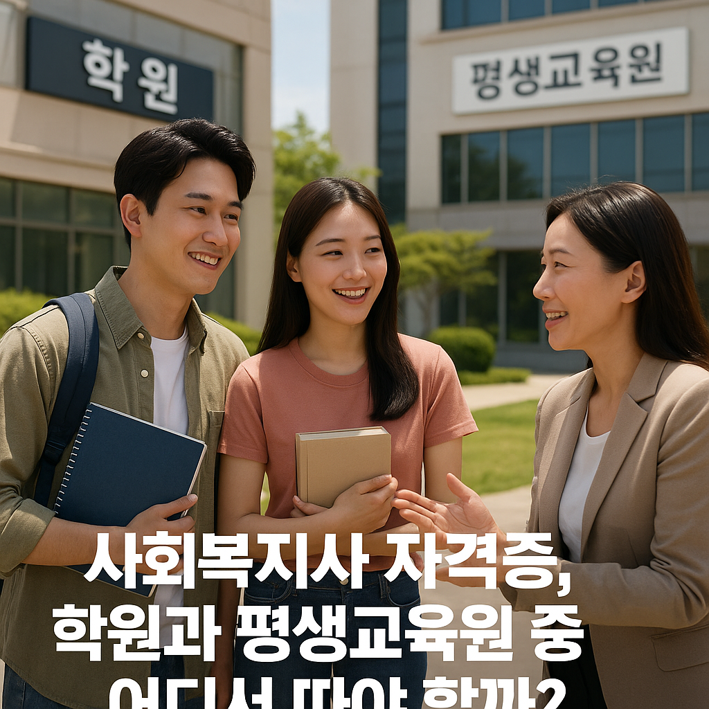 사회복지사 자격증, 학원과 평생교육원 중 어디서 따야 할까?