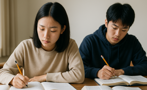 공부하는 학생들