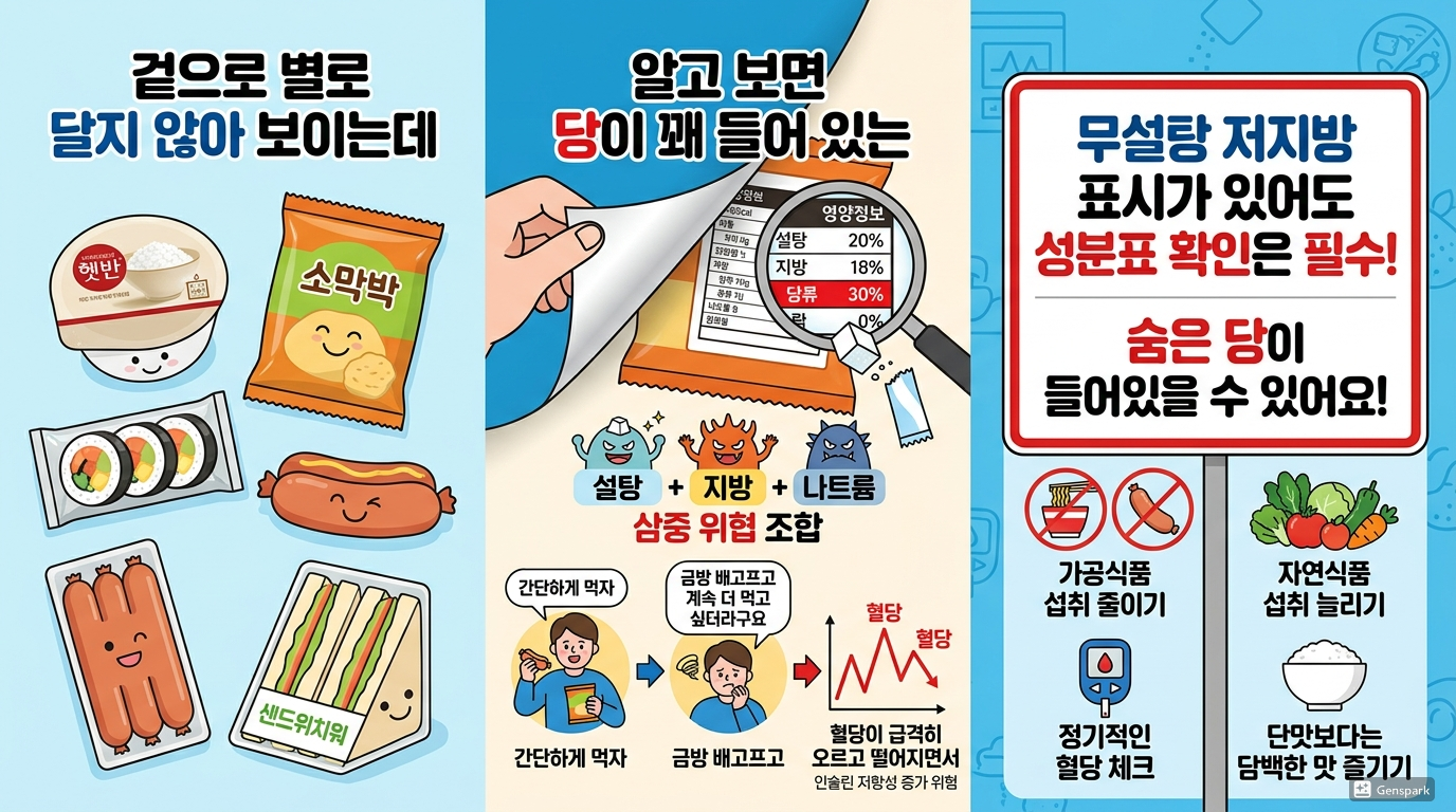 가공식품 속 숨은 당과 지방