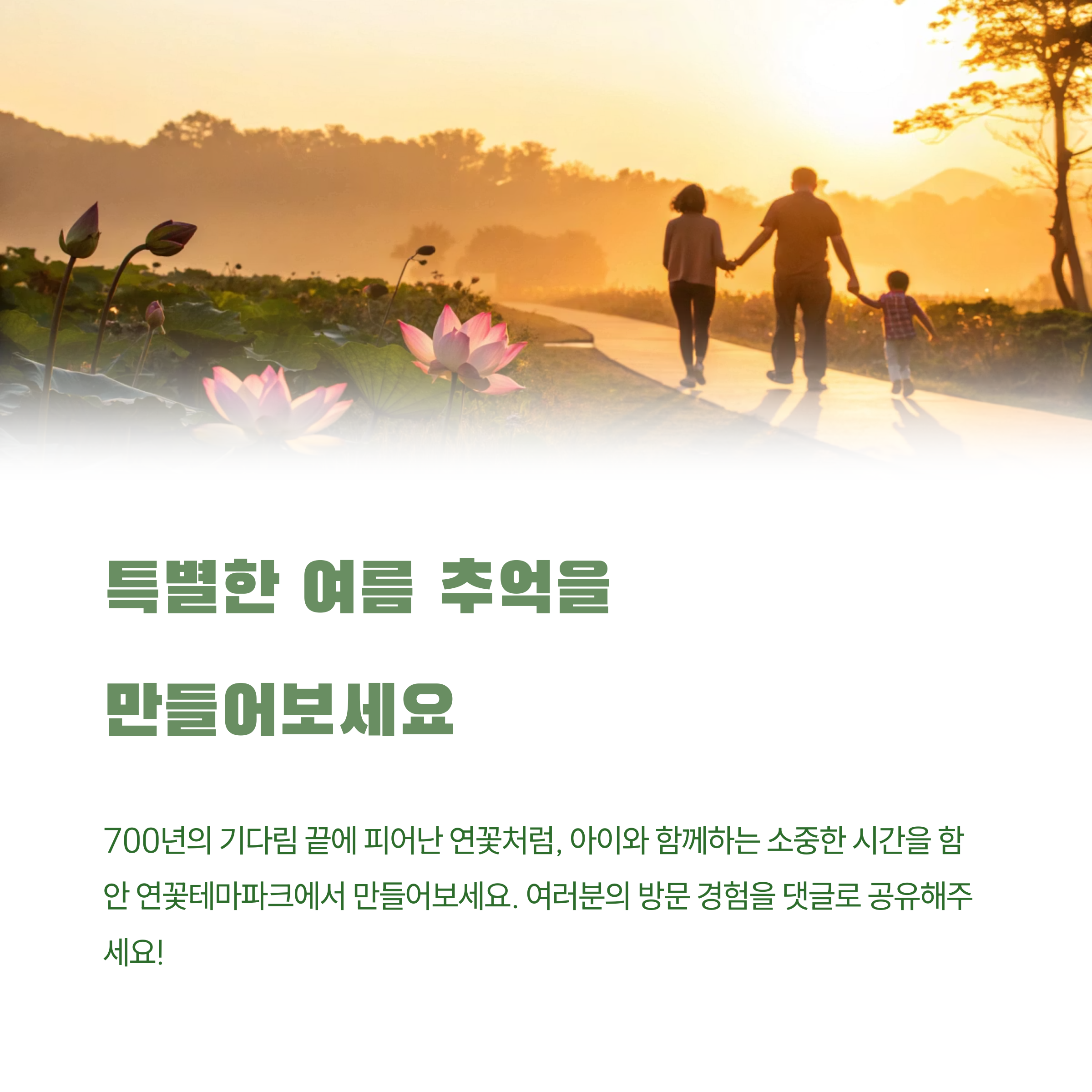 특별한 추억을 만들어 보세요