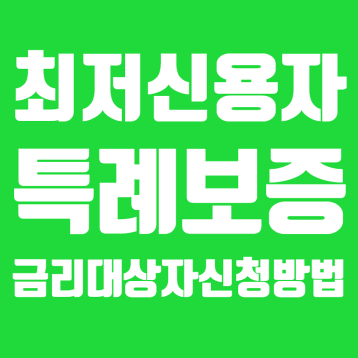 최저신용자특례보증 001