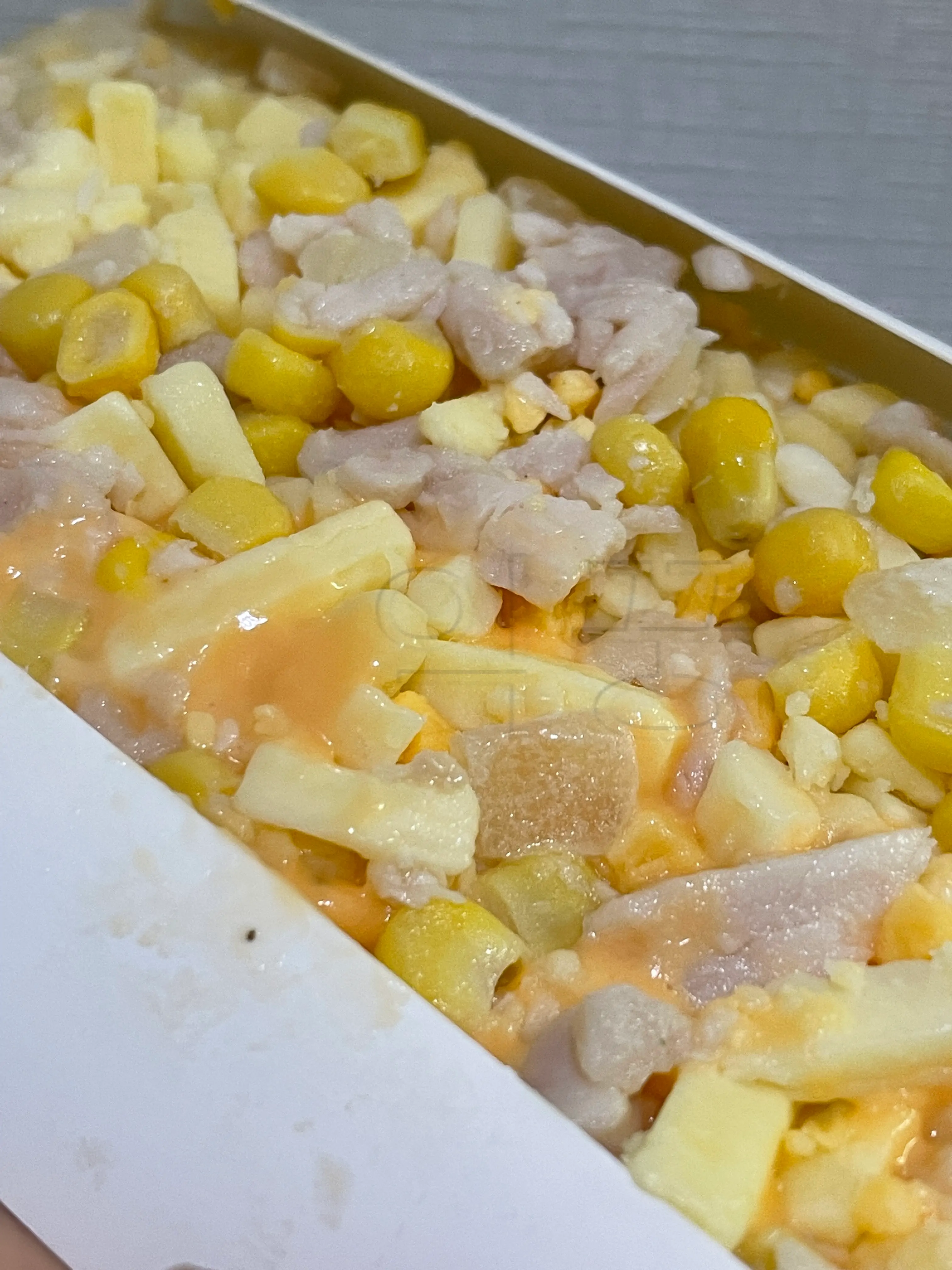 바르닭 사각피자 전자레인지 돌리기 전 사진