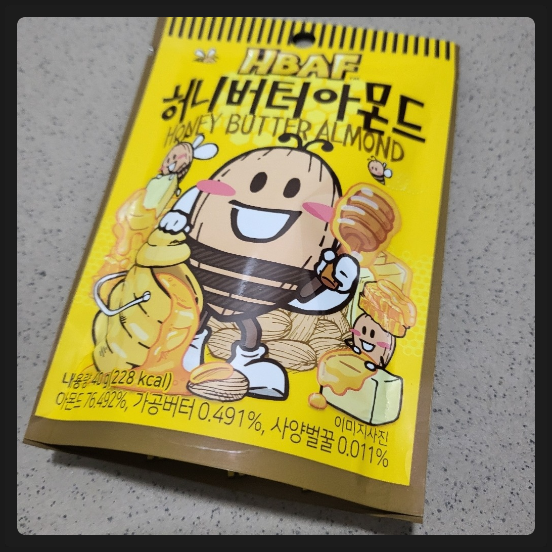 바프 허니버터 아몬드, 40g, 18개