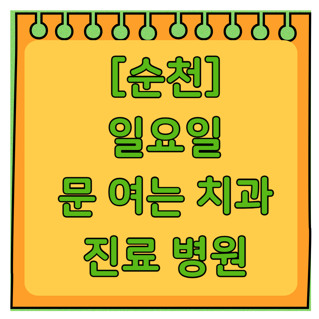 순천 일요일 문 여는 치과 리스트 ❘ 토요일 주말 공휴일 야간진료 치과의원 바로찾기