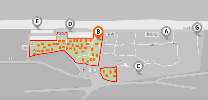 캠핑장 B존 시설배치도