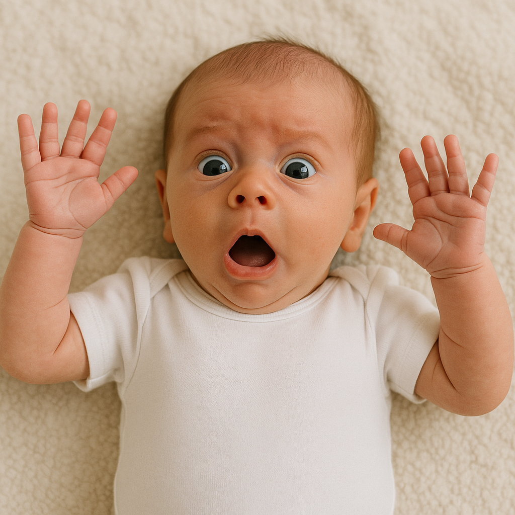 신생아 모로반사 사진