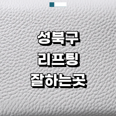 서울 성북구 리프팅 병원