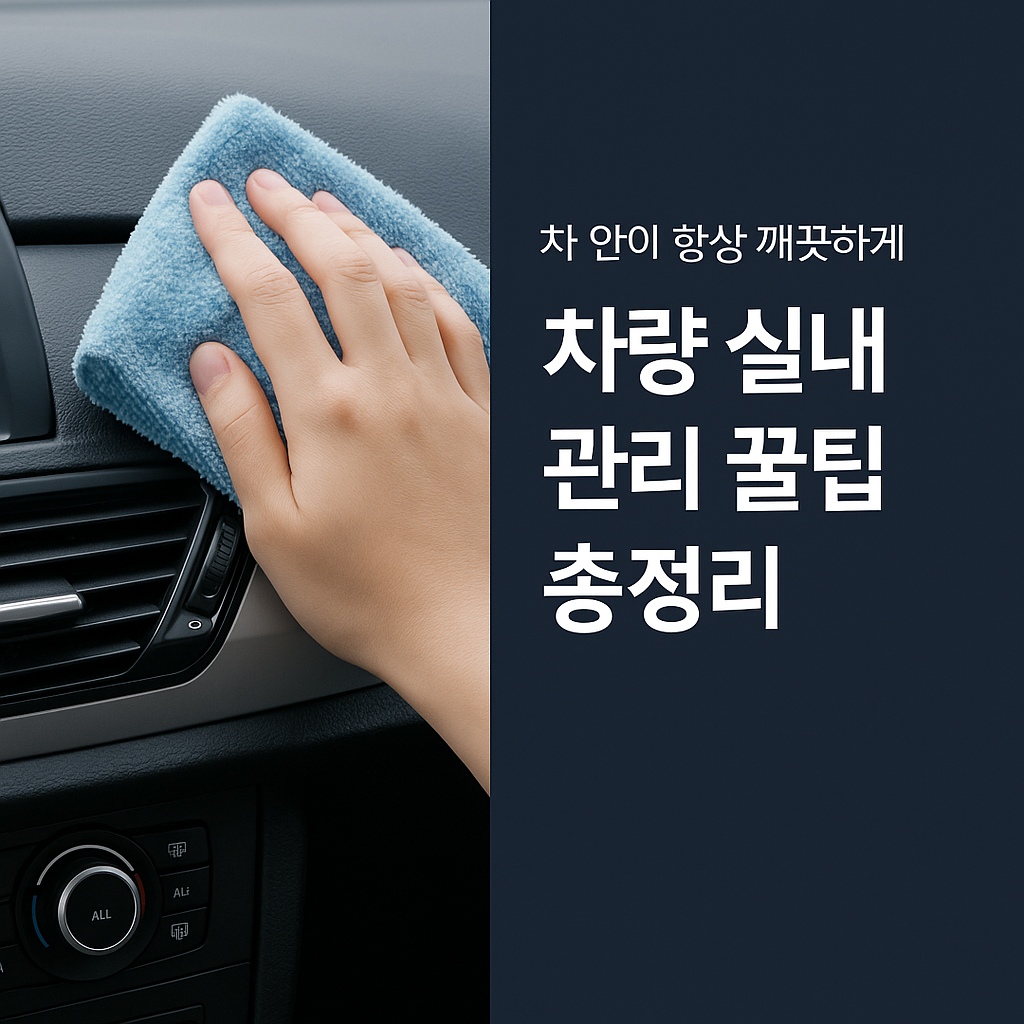 차량 실내 관리 꿀팁 총정리