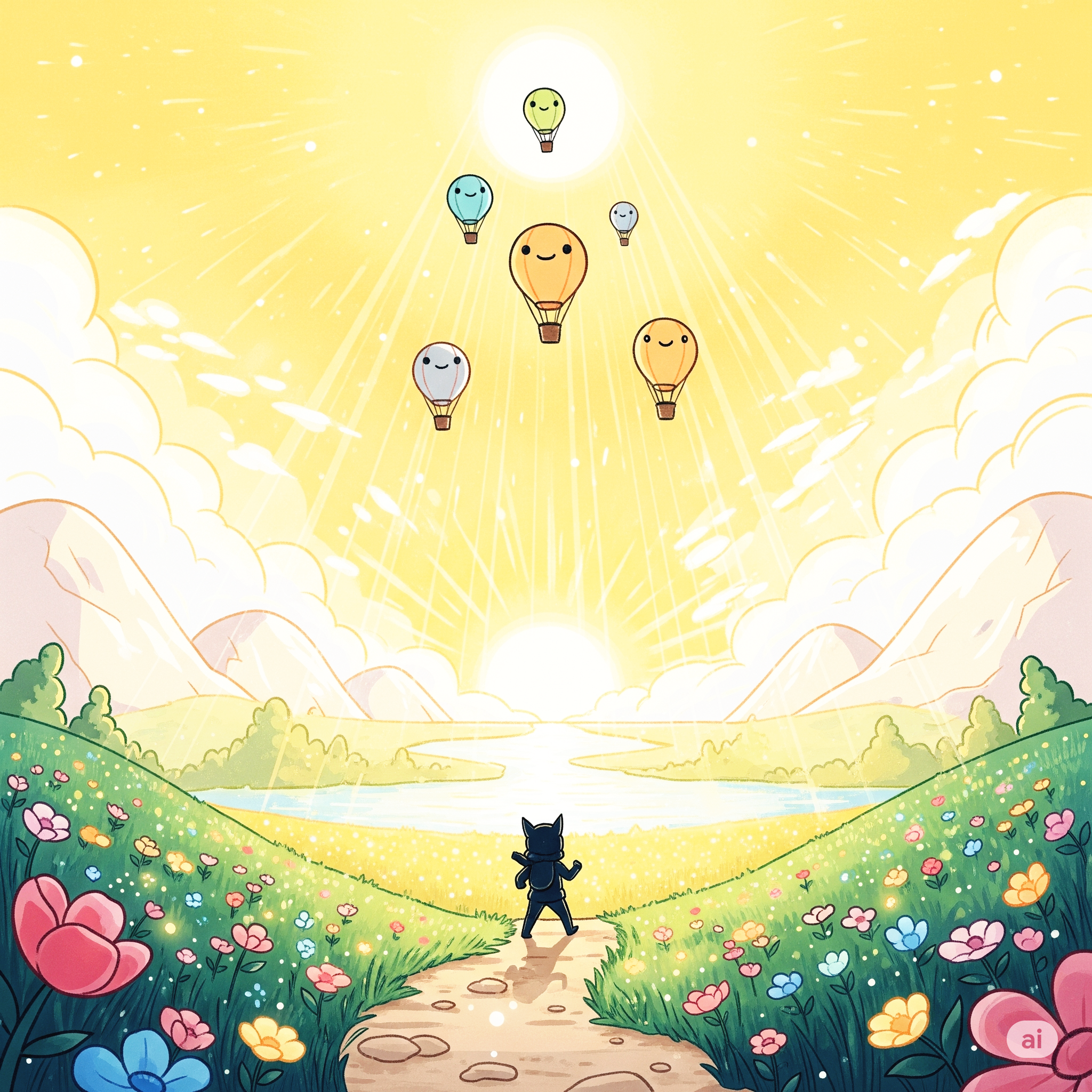 희망으로 전진하는 그림