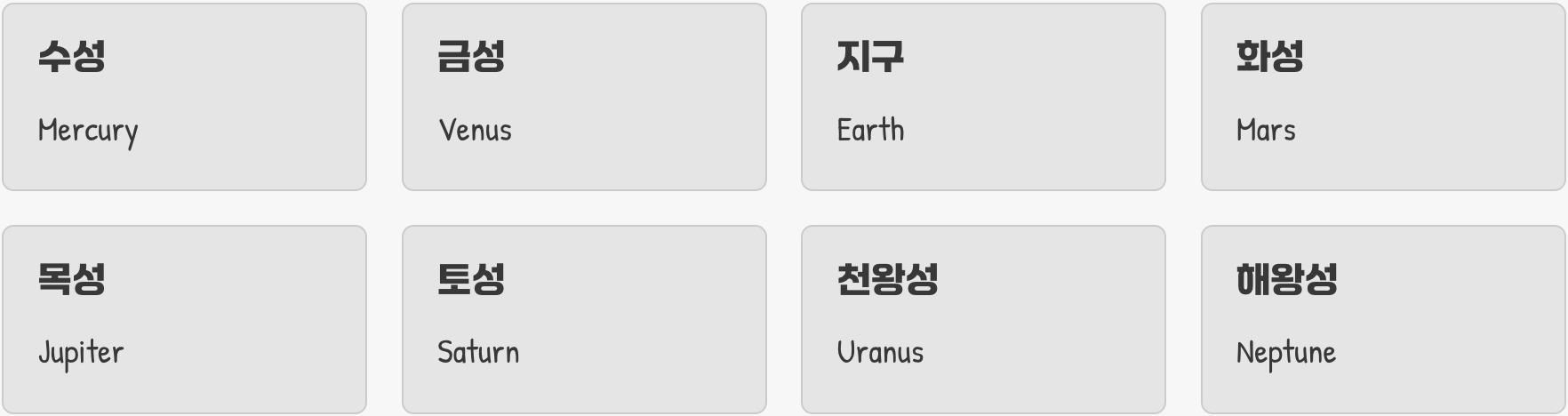 태양계 행성 순서, 쉽게 외우는 방법