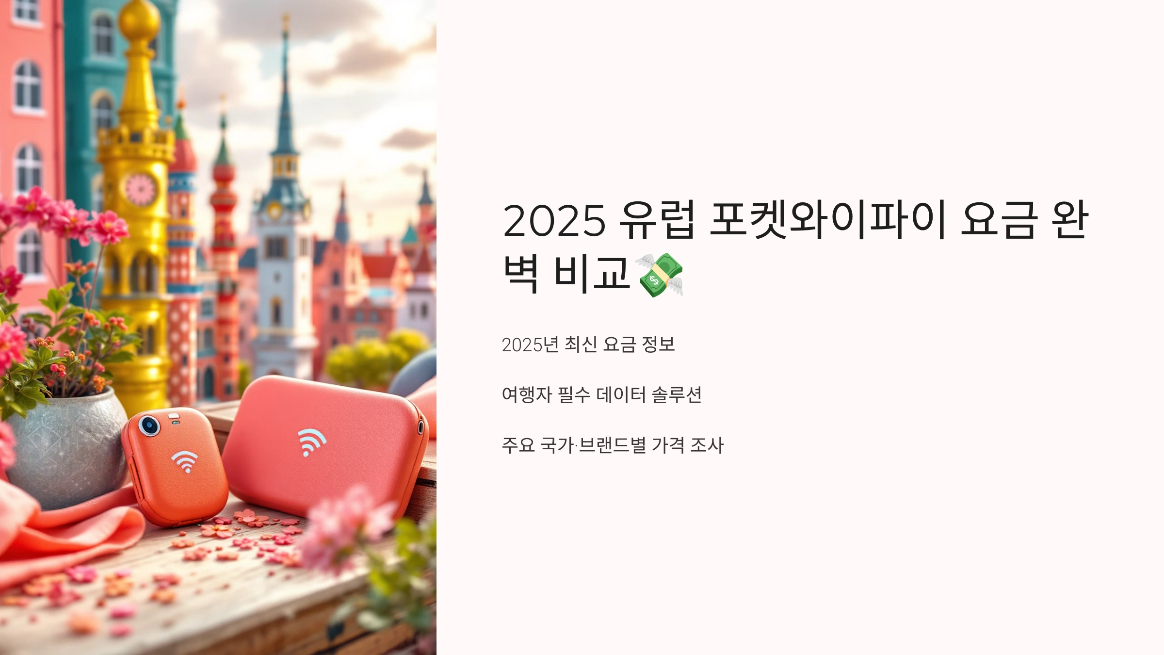 2025 유럽 포켓와이파이 요금 완벽 비교💸
