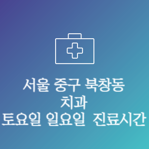 서울 중구 북창동 치과 주말 토요일 일요일 문여는 병원 진료시간