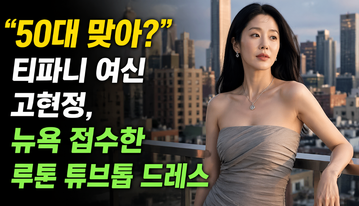 고현정 50대 맞아? 뉴욕 접수한 튜브톱 드레스 비결