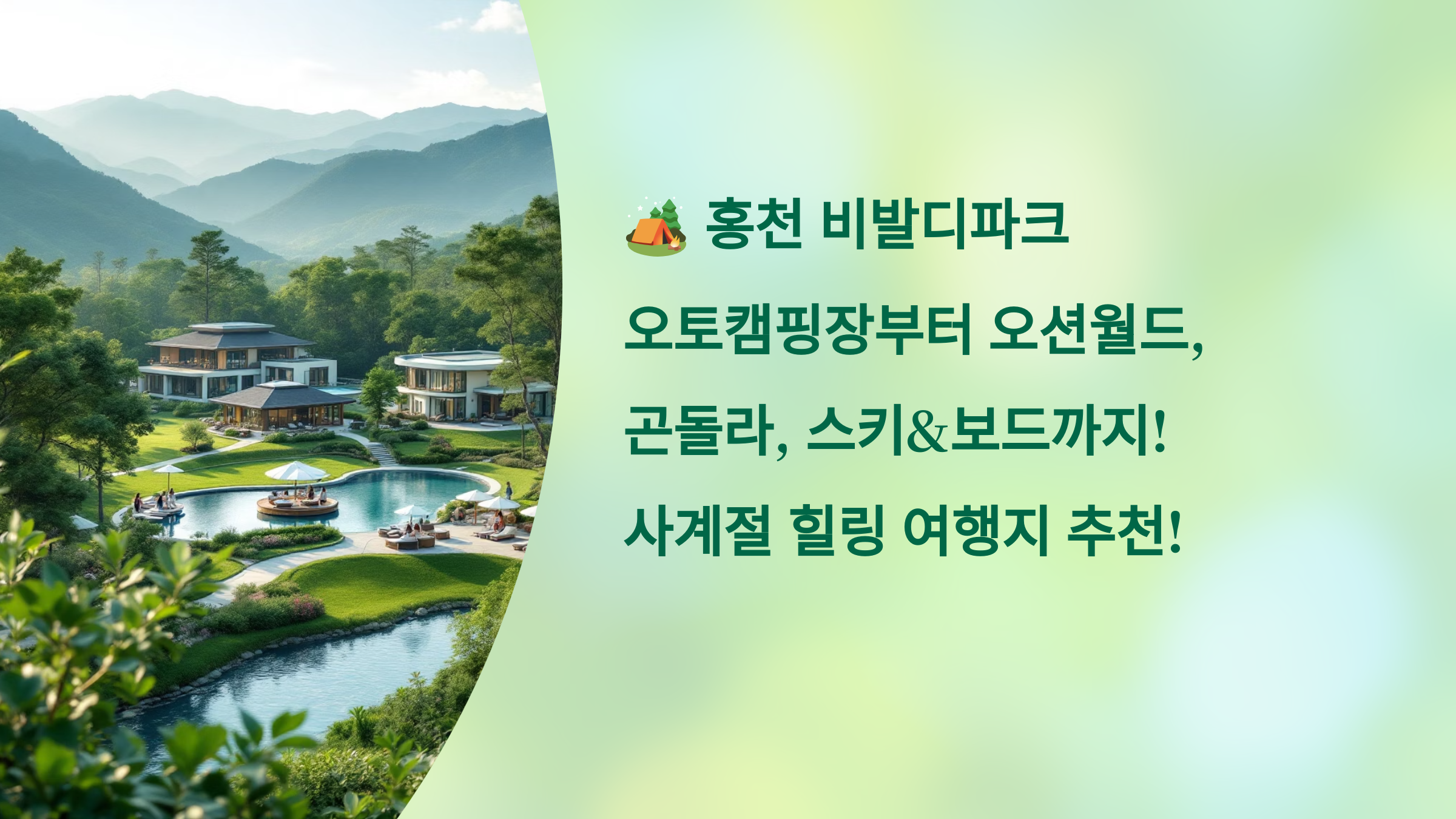 🏕️ 홍천 비발디파크 오토캠핑장부터 오션월드, 곤돌라, 스키&amp;보드까지! 사계절 힐링 여행지 추천!