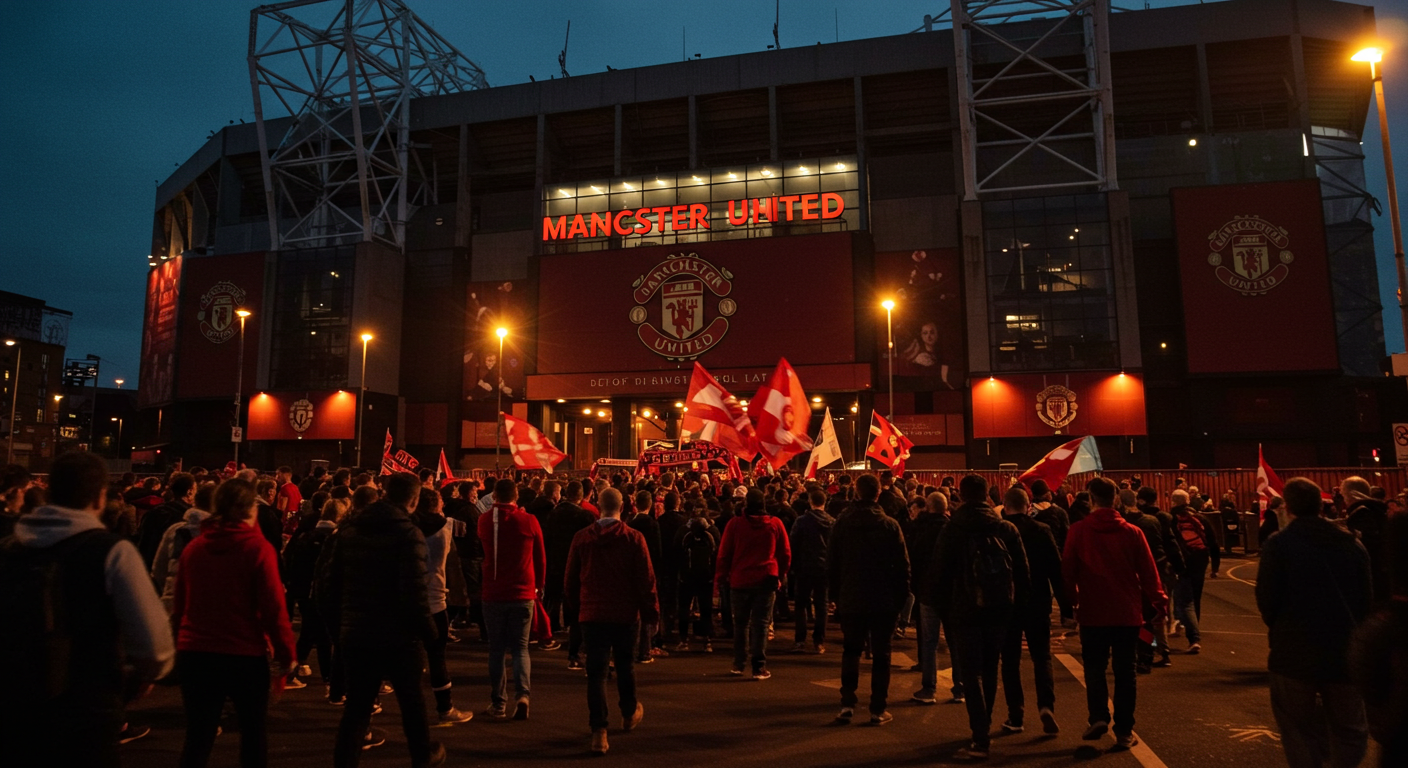 많은 팬들이 모인 맨체스터 경기장