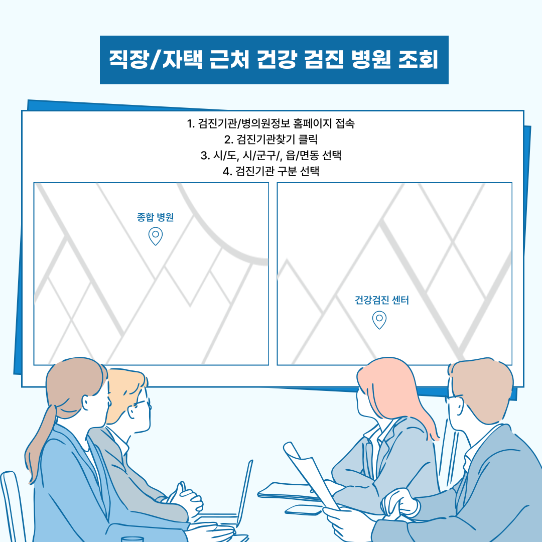 국가건강검진 대상자 조회, 검진기관 조회, 금식 시간