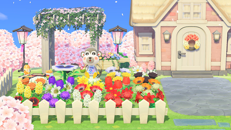 모동숲 해피홈 젤리 - 시들지 않는 꽃에 둘러싸여서