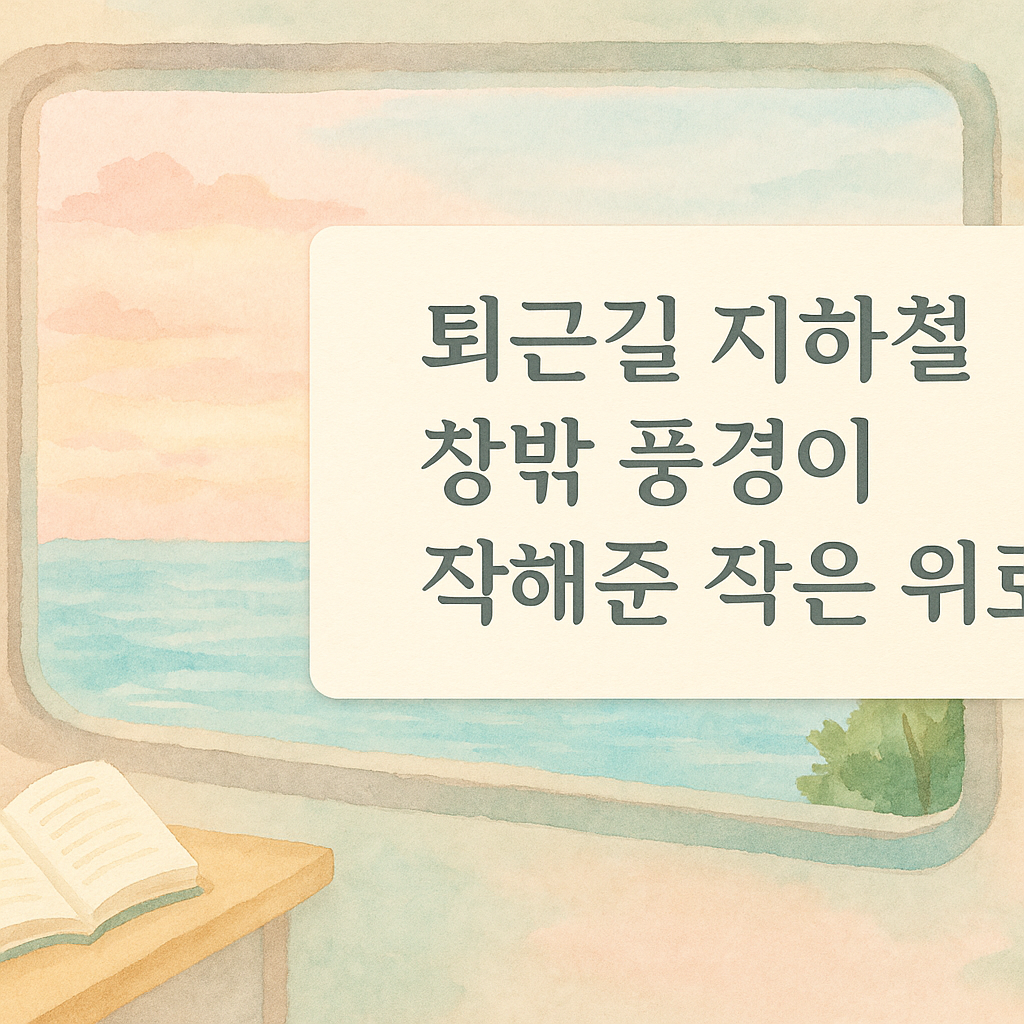 퇴근길 바다와 책의 위로