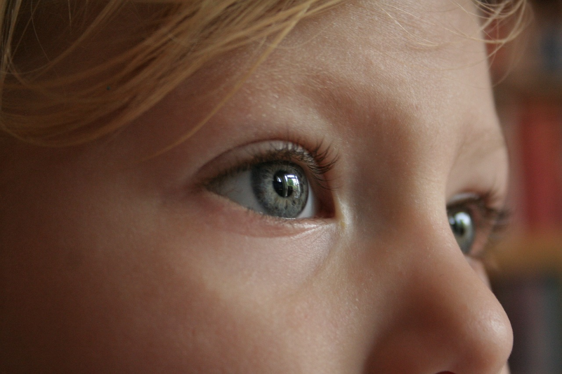 푸른눈의 여성과 이마