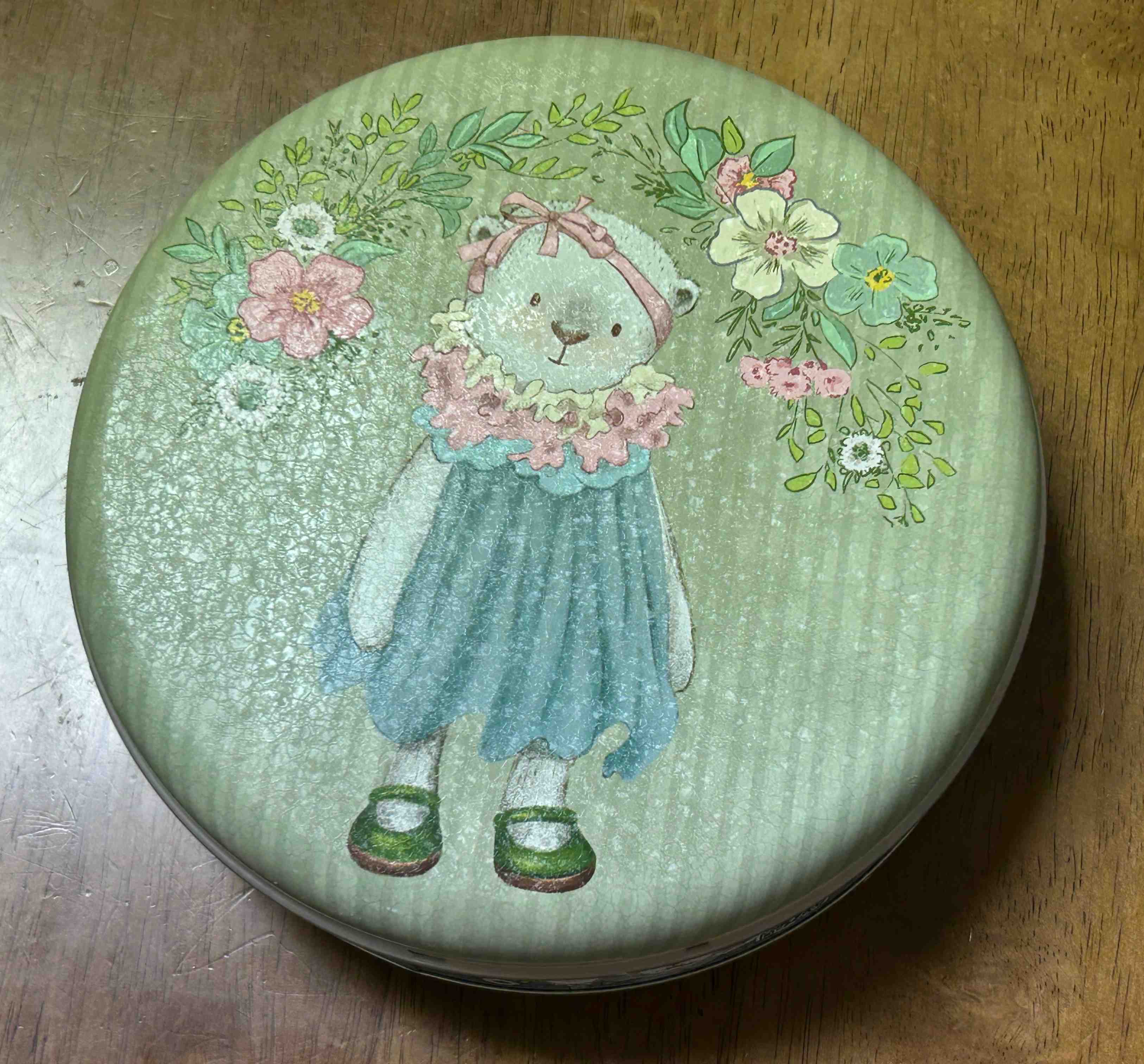 제니쿠키 연두색 틴케이스