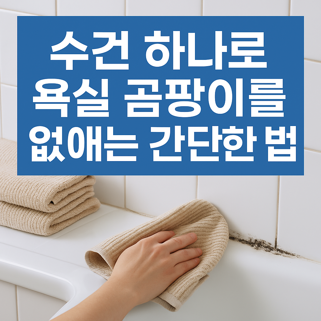 수건 하나로 욕실 곰팡이를 없애는 간단한 방법