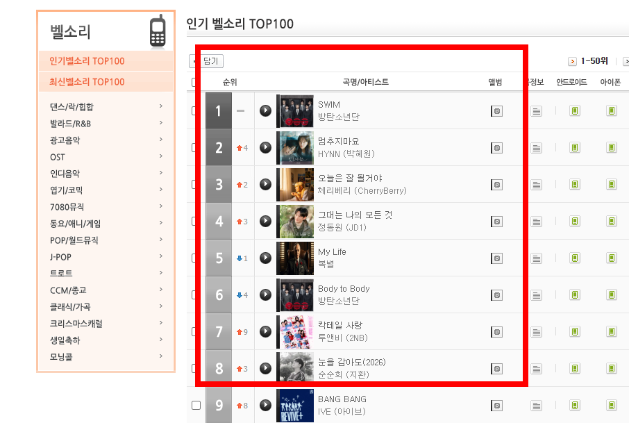 무료 벨소리 다운받기 사이트 소개
