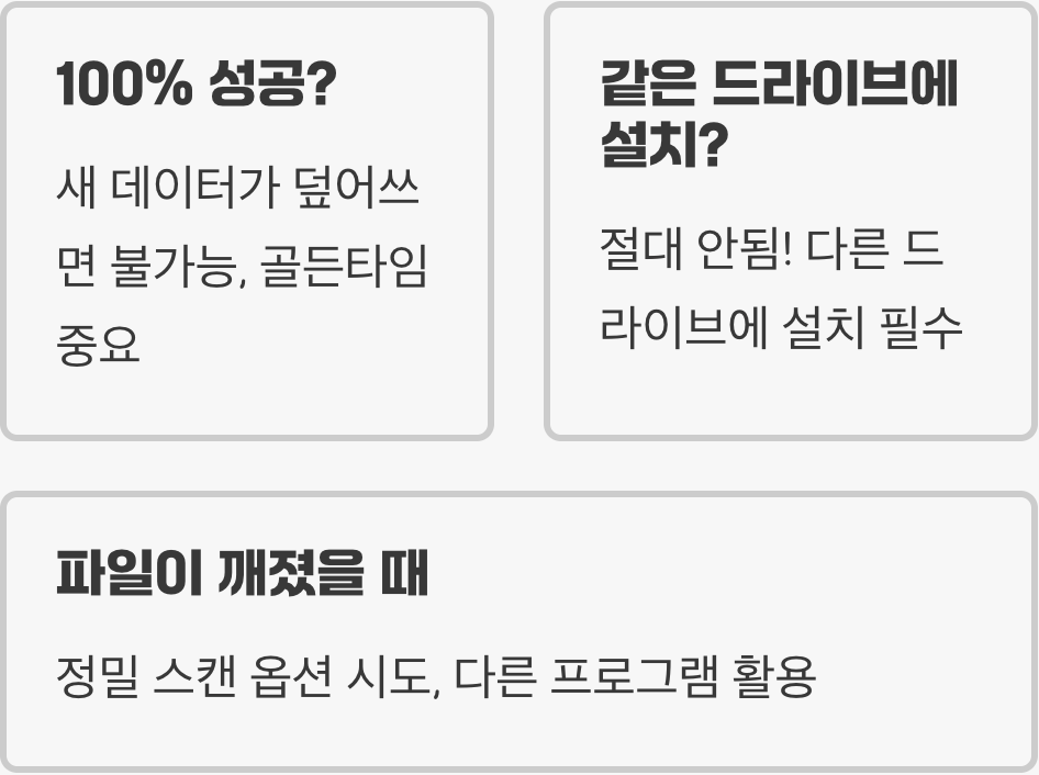 실수로 삭제한 파일, 99% 복구하는 무료 프로그램 BEST 3
