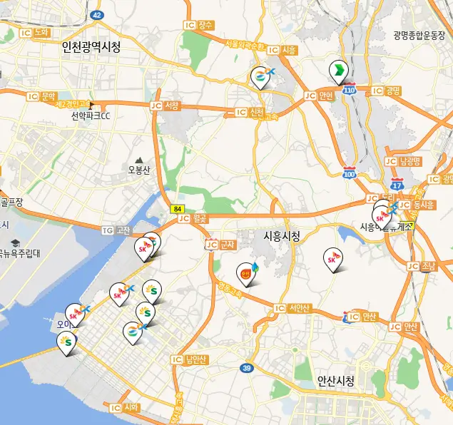 시흥시 24시 주유소 위치