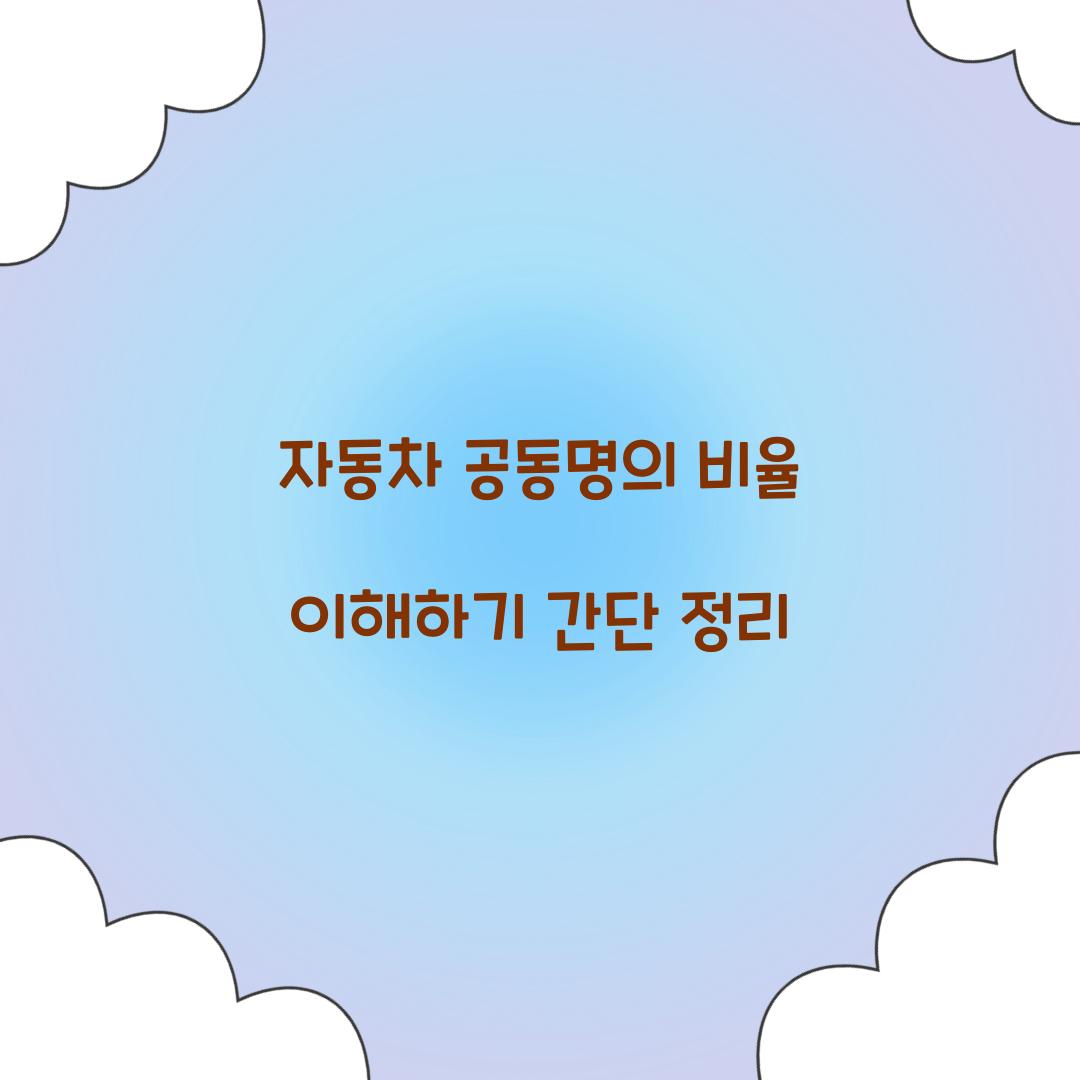 자동차 공동명의 비율