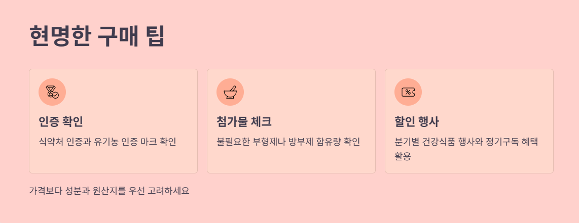 2025년 카무트효소 가격 및 구매 팁