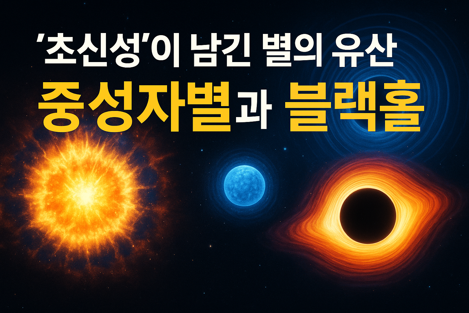 ‘초신성’이 남긴 별의 유산, 중성자별과 블랙홀 인포그래픽