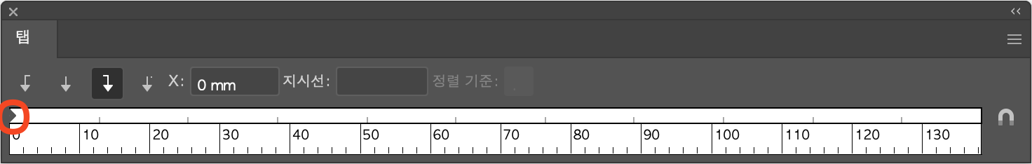 어도비 일러스트레이터 탭 패널