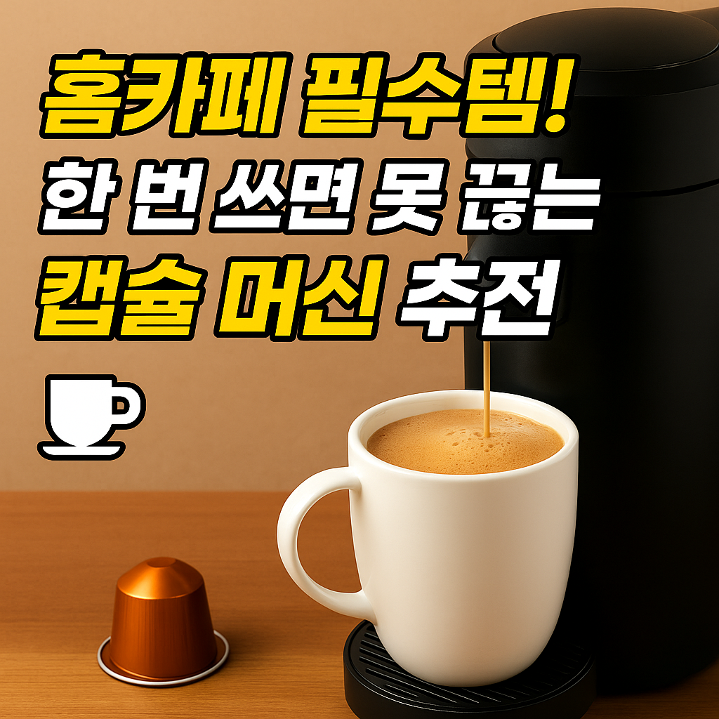 홈카페 필수템 ☕ 한 번 쓰면 못 끊는 캡슐 머신 추천