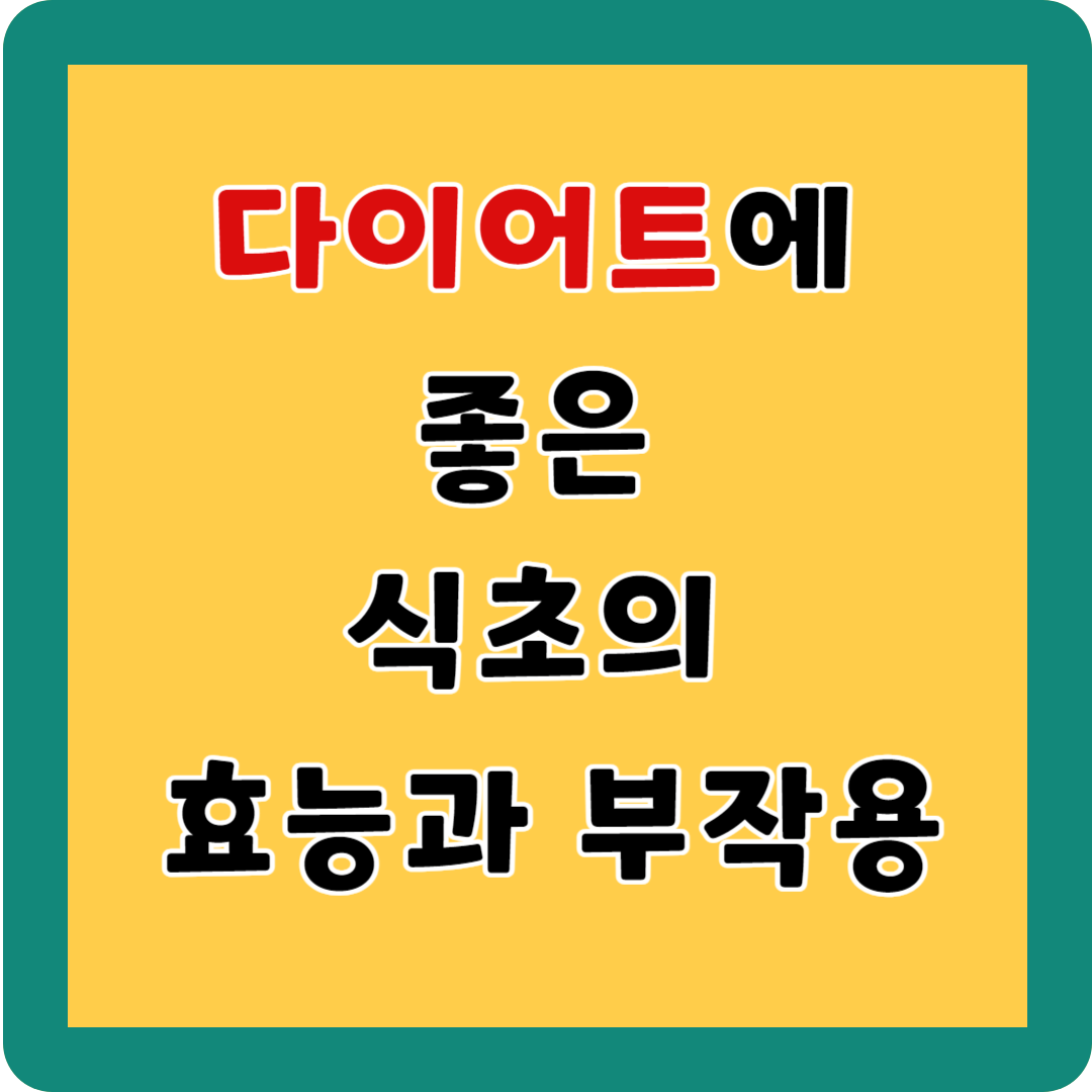 다이어트에 좋은 식초의 효능과 부작용
