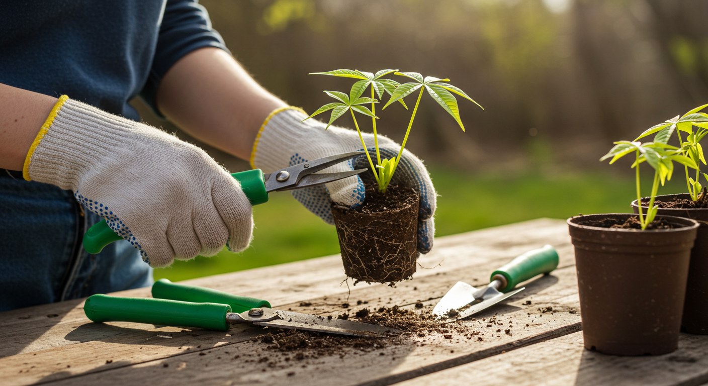 두릅 묘목 손질