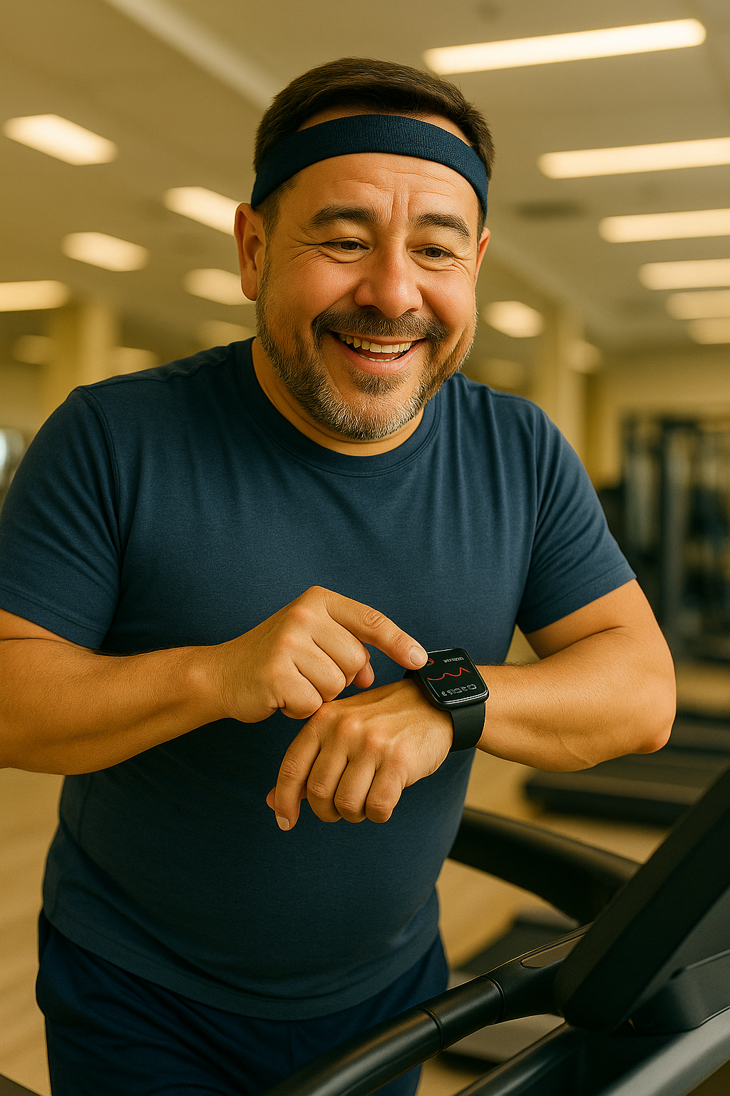 인공지능 데이터로 최적인 루틴 찾는 중년남성