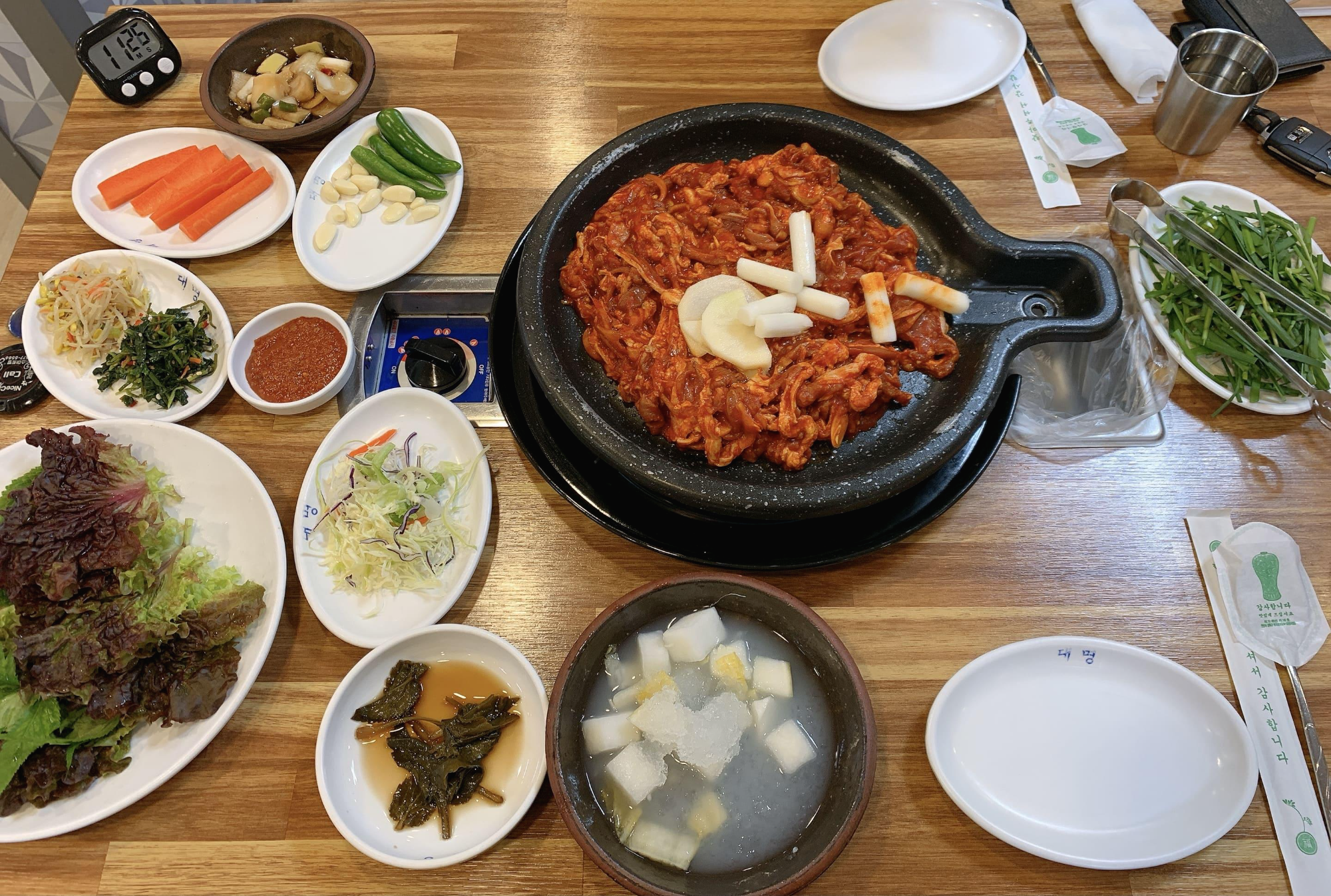 대명오리불고기 생오리불고기 한상